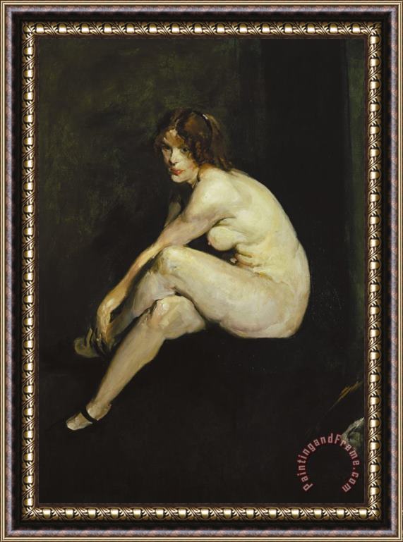 George Wesley Bellows Nude Girl, Miss Leslie Hall Framed Print