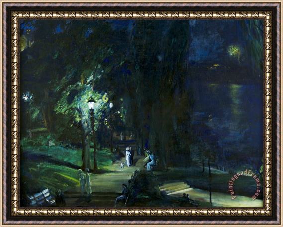 George Wesley Bellows Summer Night, Riverside Drive Framed Painting