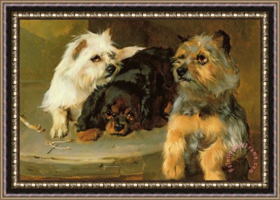 George Wiliam Horlor Give a Poor Dog a Bone Framed Painting