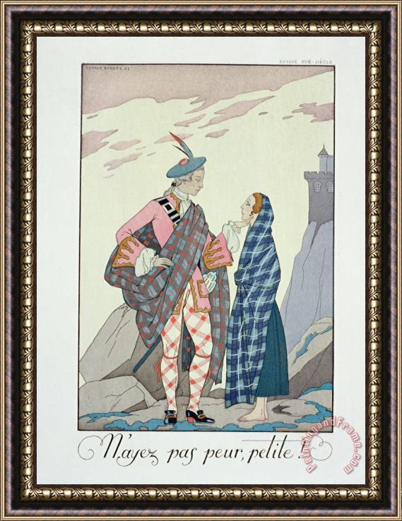 Georges Barbier Have No Fear Little One Framed Painting