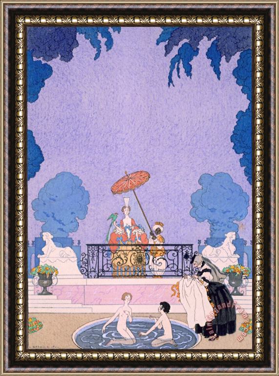 Georges Barbier Illustration From A Book Of Fairy Tales Framed Print