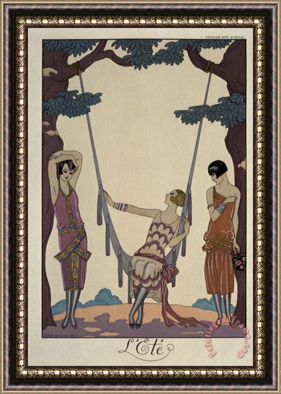 Georges Barbier L Ete The Summer Framed Painting