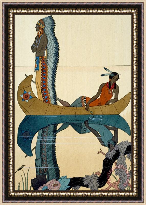 Georges Barbier On The Missouri Framed Painting