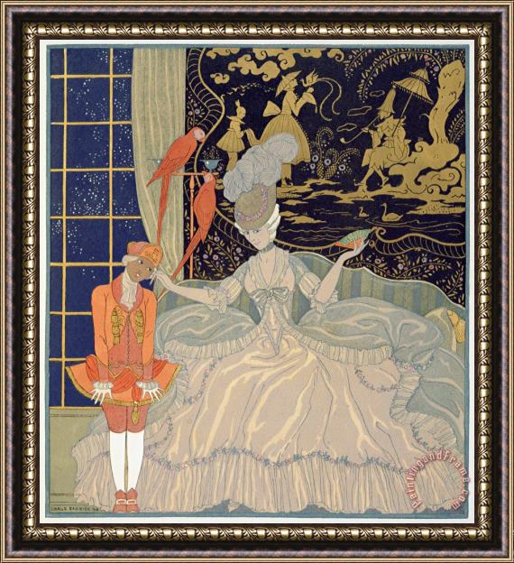 Georges Barbier Punishing The Page Framed Painting