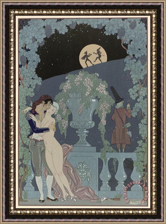 Georges Barbier Puppets Framed Painting