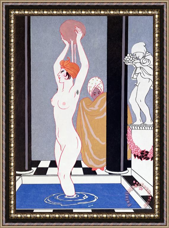 Georges Barbier The Basin Framed Painting