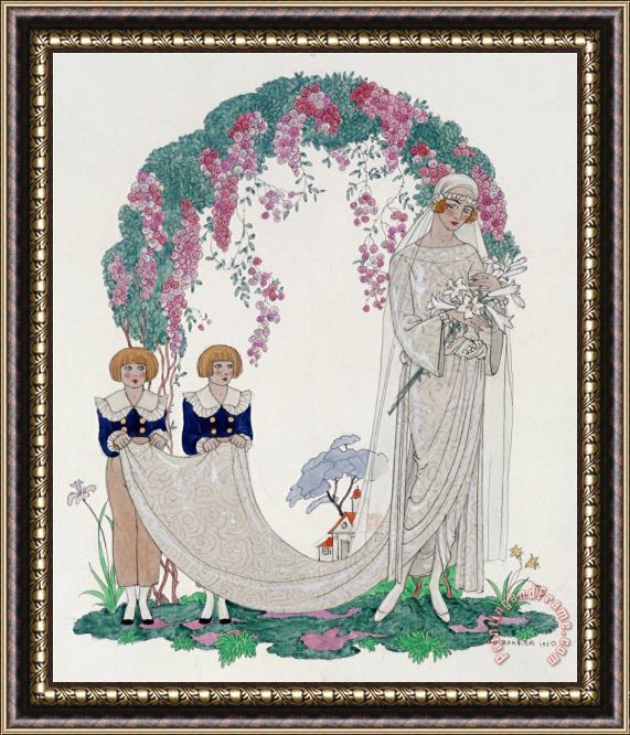 Georges Barbier The Bride 1920 Framed Print