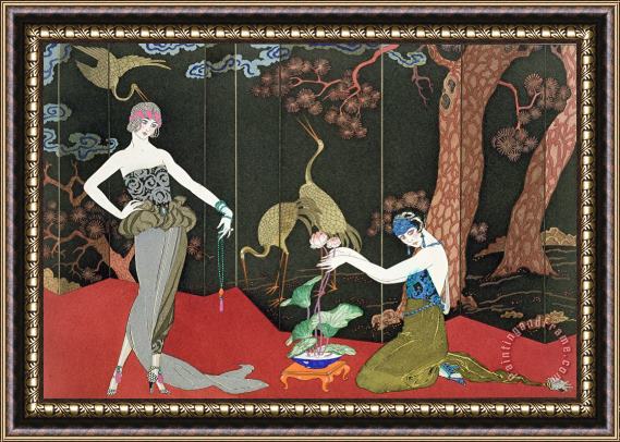 Georges Barbier The Fashion For Lacquer Framed Print