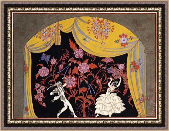 Georges Barbier The Flamenco Framed Painting