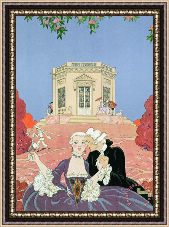 Georges Barbier The Indolents Framed Painting
