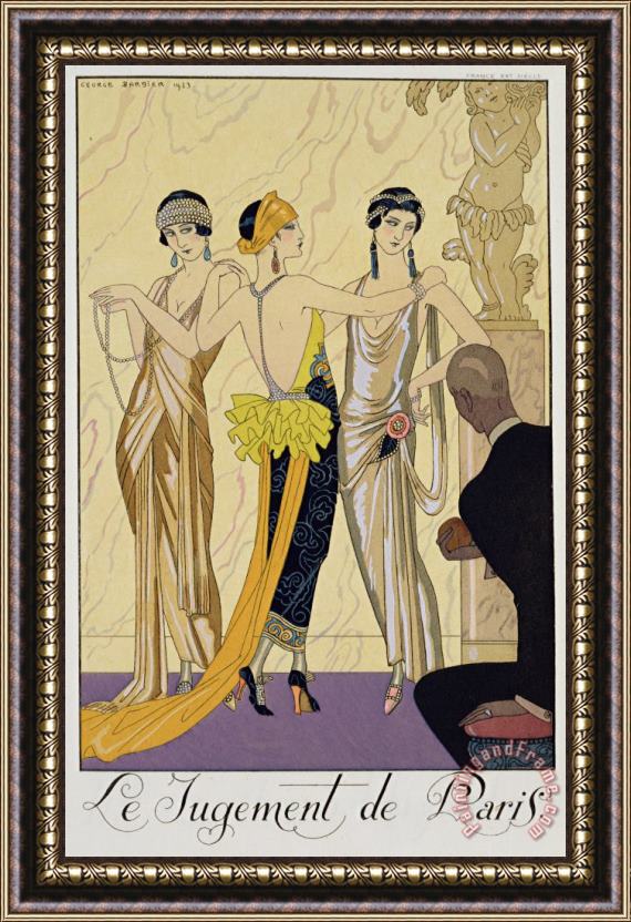 Georges Barbier The Judgement Of Paris Framed Painting