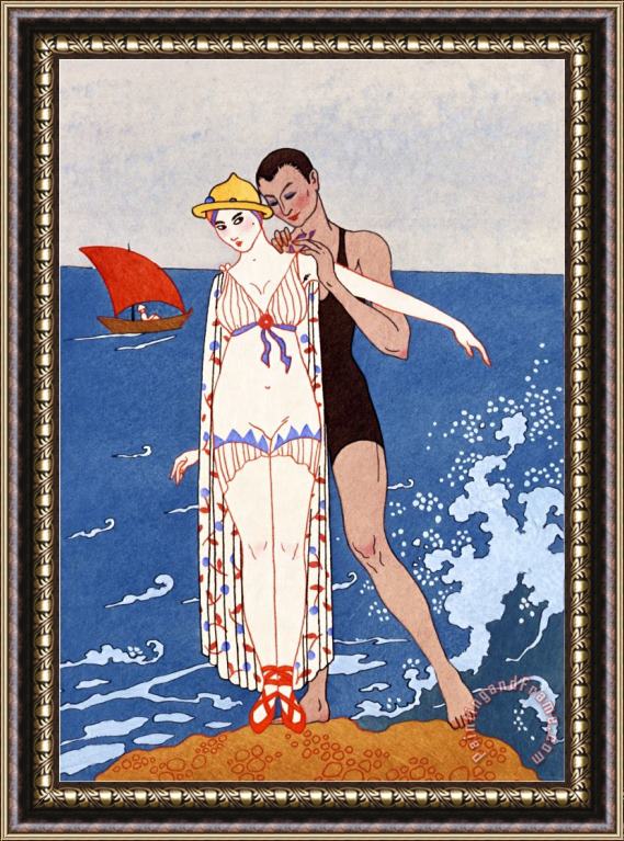 Georges Barbier The Small Island France Early 20th Century Framed Print