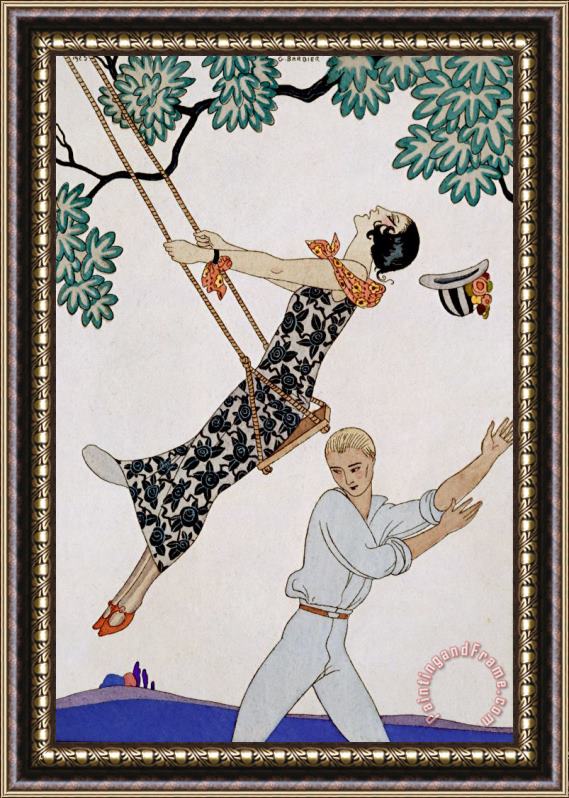 Georges Barbier The Swing Framed Print