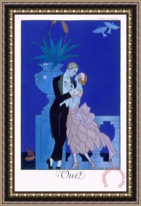Georges Barbier Yes Framed Painting