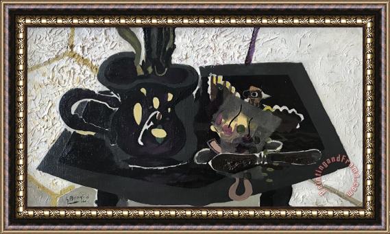 Georges Braque Nature Morte Au Couteau, 1943 Framed Painting