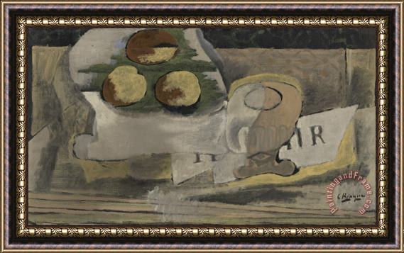 Georges Braque Nature Morte Aux Peches (still Life with Peaches), 1920 Framed Print