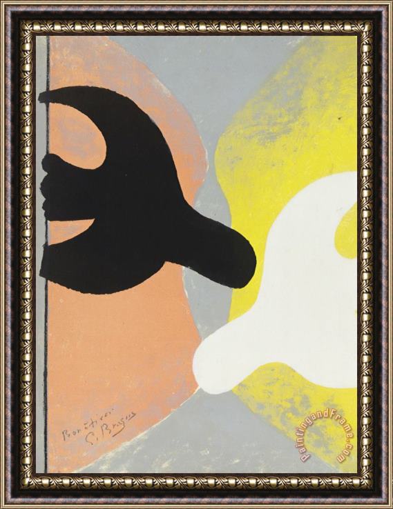 Georges Braque Resurrection De L'oiseau, 1958 Framed Painting