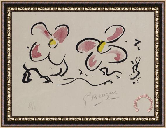 Georges Braque Si Je Mourais La Bas Framed Painting