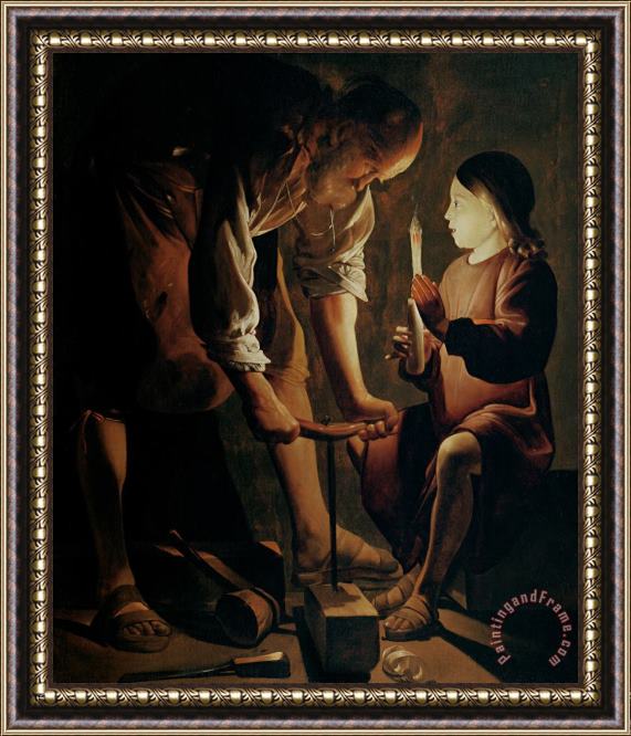 Georges de la Tour Saint Joseph the Carpenter Framed Painting