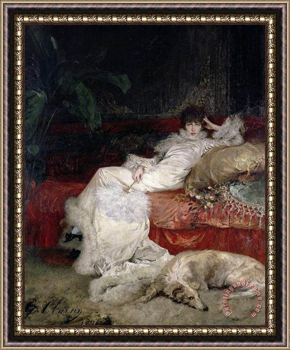 Georges Jules Victor Clairin Sarah Bernhardt (1844 1923) Framed Print