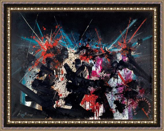 Georges Mathieu Fatalites Diffuses Framed Painting