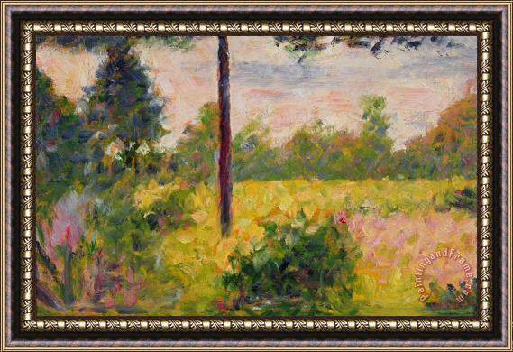 Georges Pierre Seurat Barbizon Forest Framed Painting