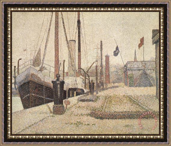 Georges Pierre Seurat La Maria at Honfleur Framed Print