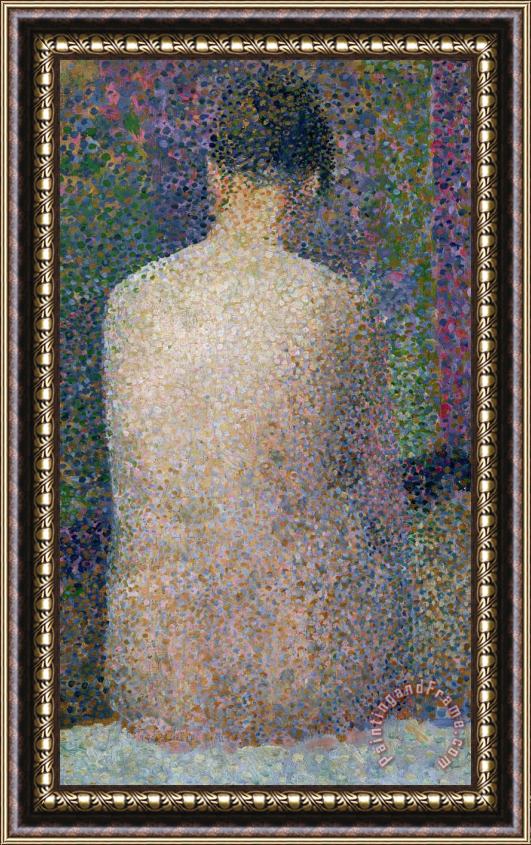 Georges Pierre Seurat Model From The Back Framed Print
