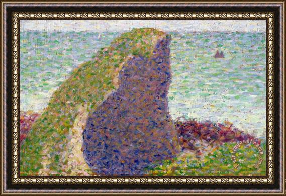 Georges Pierre Seurat  Study for Le Bec du Hoc Framed Painting