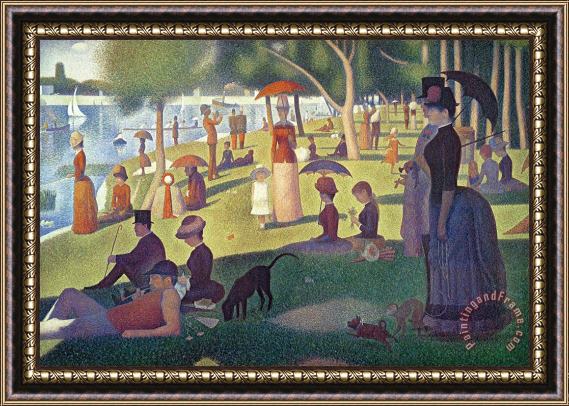 Georges Pierre Seurat Sunday Afternoon on the Island of La Grande Jatte Framed Print