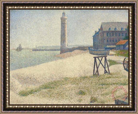 Georges Pierre Seurat The Lighthouse At Honfleur Framed Painting