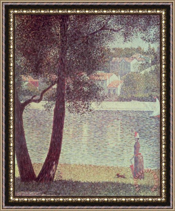Georges Pierre Seurat The Seine at Courbevoie Framed Print