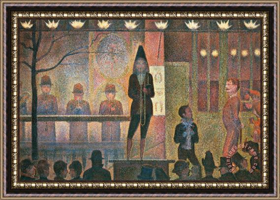 Georges Seurat Circus Sideshow Framed Painting