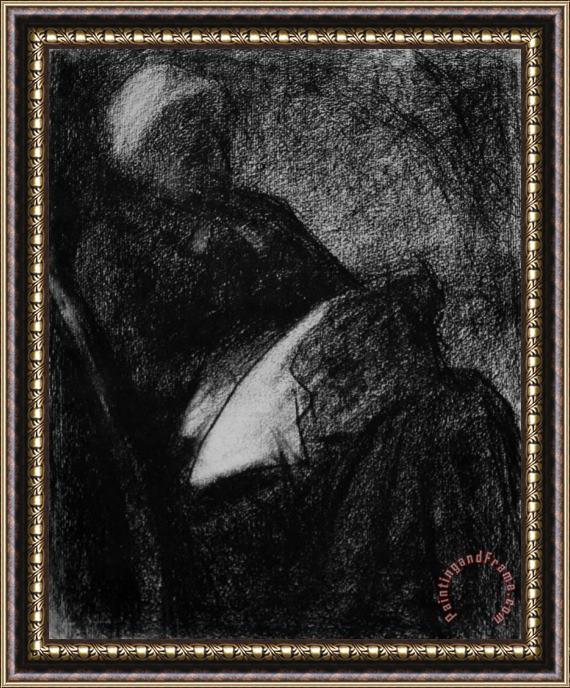 Georges Seurat Embroiderer Framed Painting