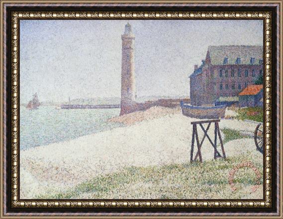 Georges Seurat Hospice And Lighthouse At Honfleur Framed Painting