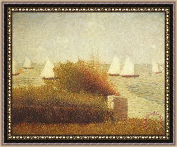 Georges Seurat Race in Grandcamp 1885 Framed Painting