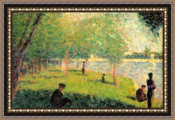 Georges Seurat Study On La Grande Jatte Framed Painting