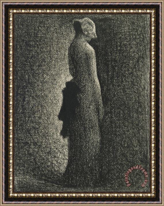 Georges Seurat The Black Bow Framed Print