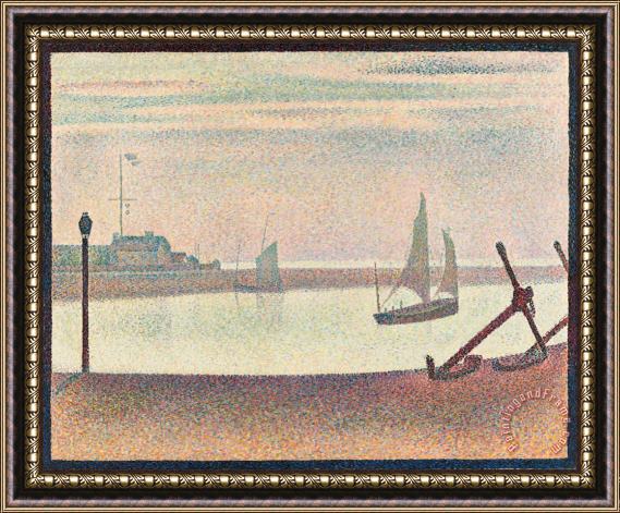 Georges Seurat The Channel at Gravelines, Evening Framed Print
