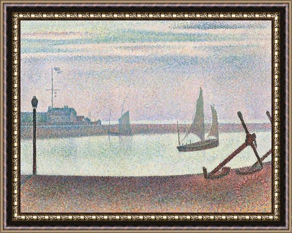 Georges Seurat The Channel At Gravelines In The Evening Framed Painting
