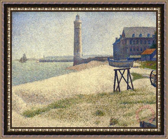 Georges Seurat The Lighthouse at Honfleur Framed Painting