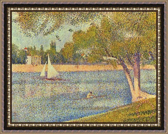 Georges Seurat The River Seine at La Grande Jatte 1888 Framed Painting