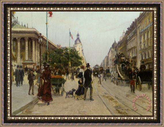Georges Stein Rue Du Colisee Framed Painting