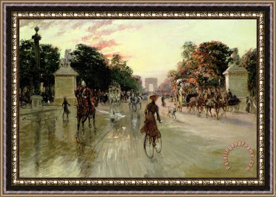 Georges Stein The Champs Elysees - Paris Framed Print