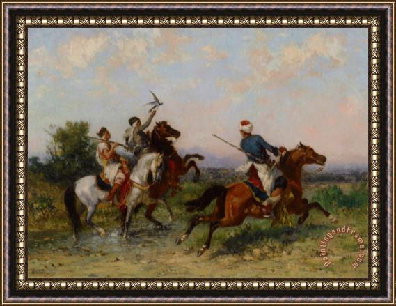 Georges Washington La Chasse Au Faucon Framed Painting
