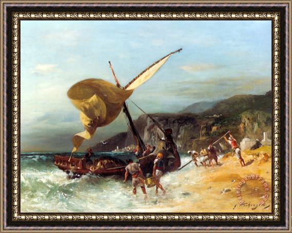 Georges Washington The Fishermen's Departure Framed Painting