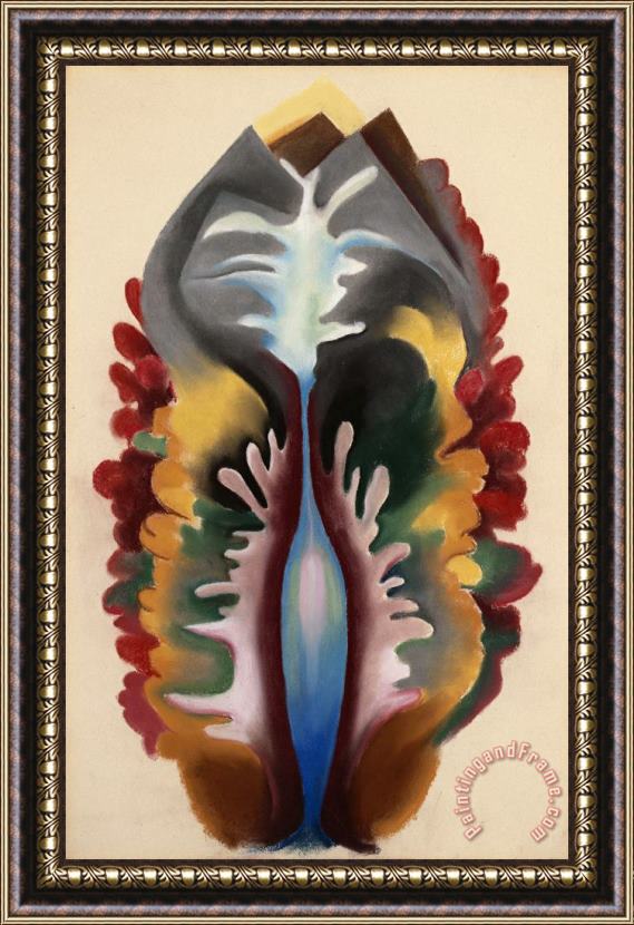Georgia O'keeffe Abstraction, Seaweed And Water Maine, 1920 Framed Painting