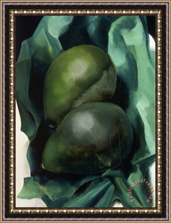 Georgia O'keeffe Alligator Pears, 1923 Framed Painting
