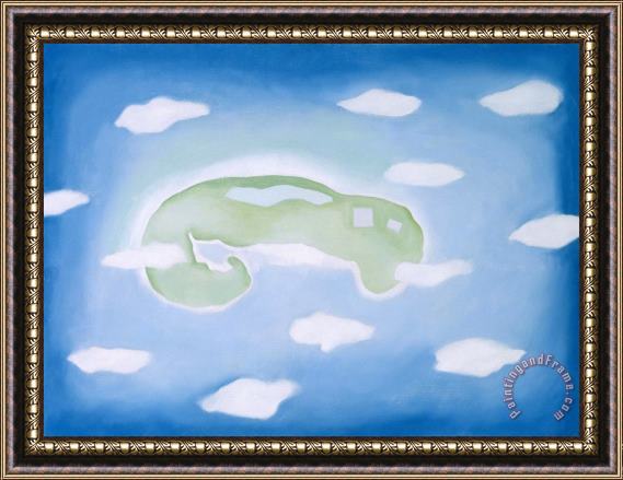 Georgia O'keeffe An Island with Clouds, 1962 Framed Painting