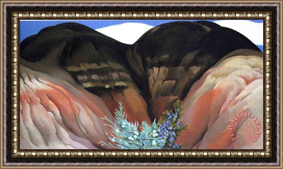 Georgia O'keeffe Black Hills with Cedar Framed Print